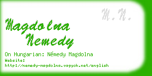 magdolna nemedy business card